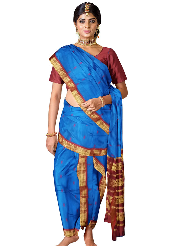Kalyani Contrast Sarees 9 Yards Sarees