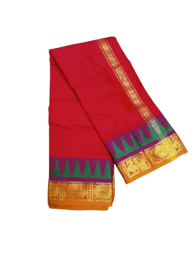 Karishma Art Silk Kids Dhoti With Angavastram-3M+2M