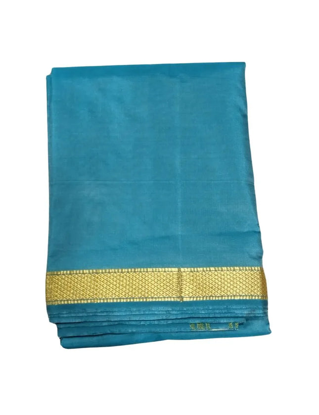 Katlon Boys Madi Art Silk Kids Dhoti With Angavastram-3M+2M