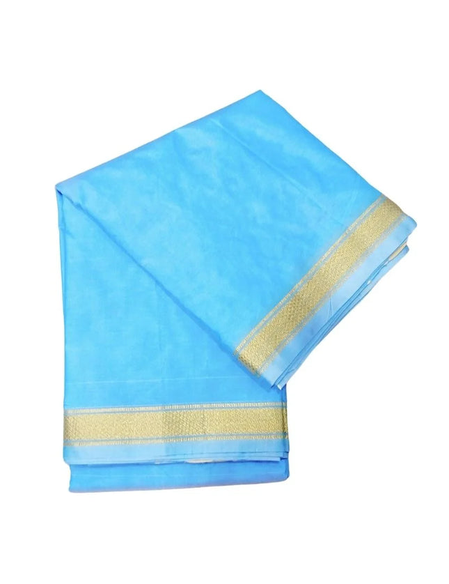 Katlon Boys Madi Art Silk Kids Dhoti With Angavastram-3M+2M