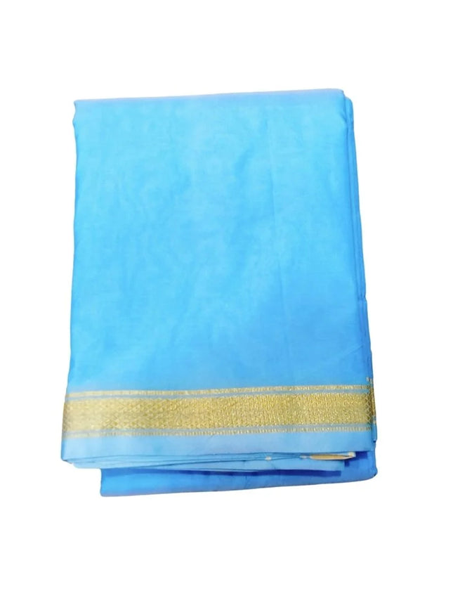 Katlon Boys Madi Art Silk Kids Dhoti With Angavastram-3M+2M