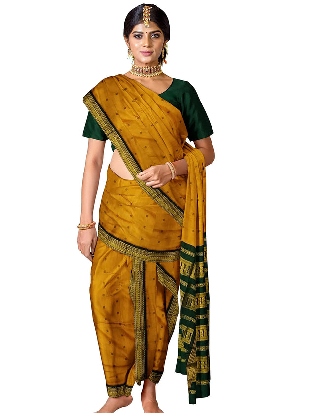 M C Kalyani Contrast  6 yards Sarees
