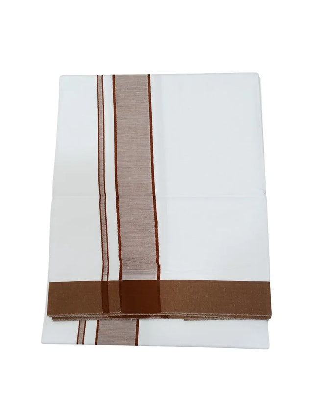 Men Cotton 2 Inch Ranikari Single Dhoti- 2M