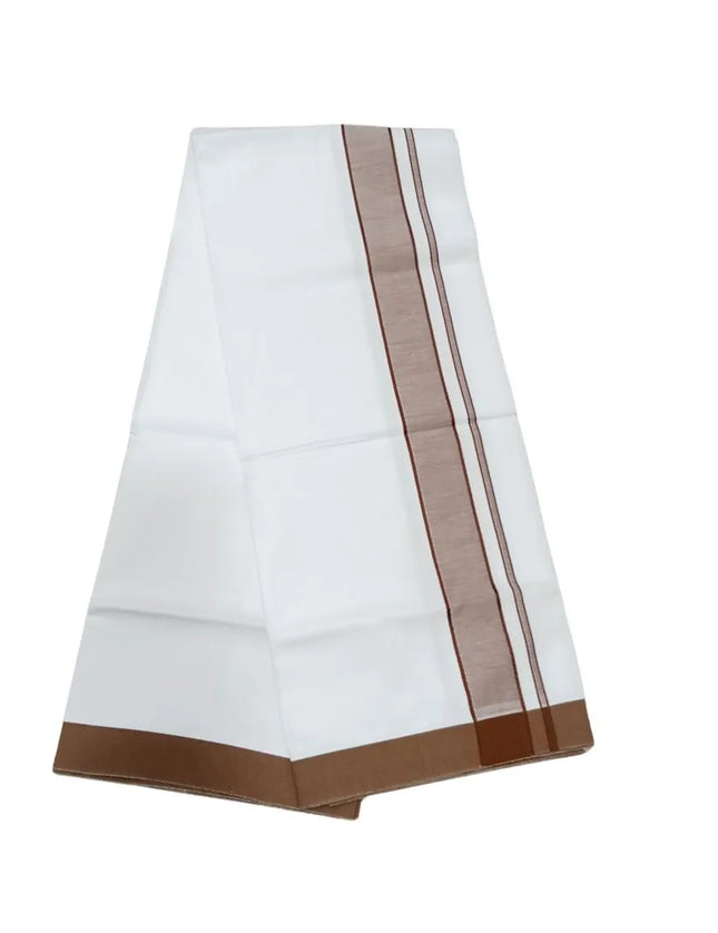 Men Cotton 2 Inch Ranikari Single Dhoti- 2M