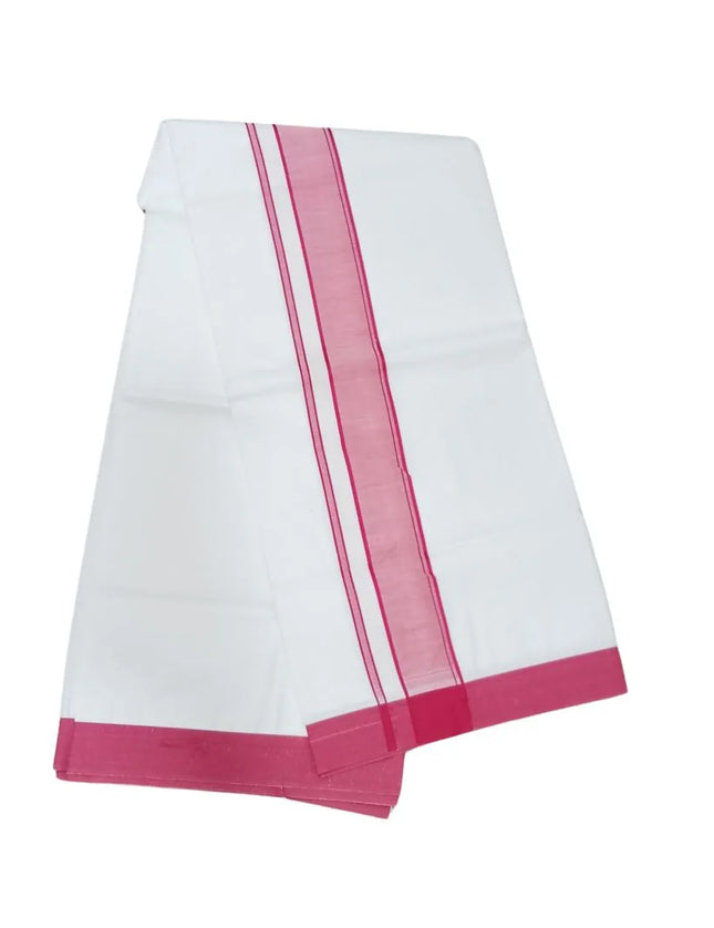 Men Cotton 2 Inch Ranikari Single Dhoti- 2M
