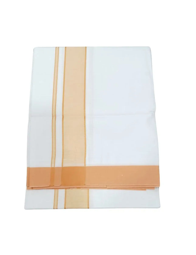 Men Cotton 2 Inch Ranikari Single Dhoti- 2M