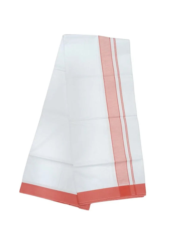 Men Cotton 2 Inch Ranikari Single Dhoti- 2M