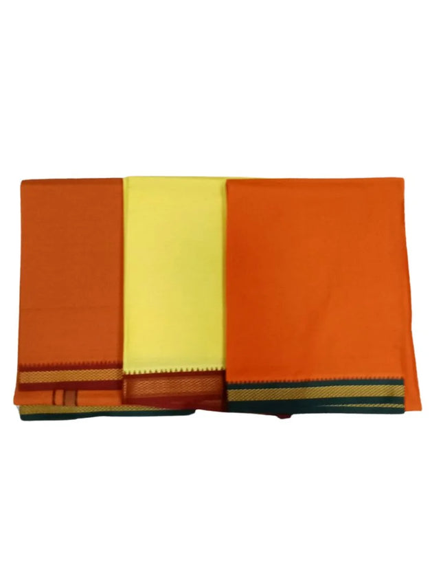 Men Cotton Colour Single Dhoti- 2M