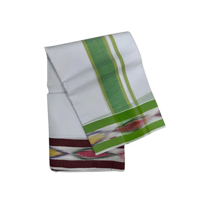 MEN COTTON 5 INCH POCHAMPALLI BORDER PANCHAKACHAM DHOTI - 9X5