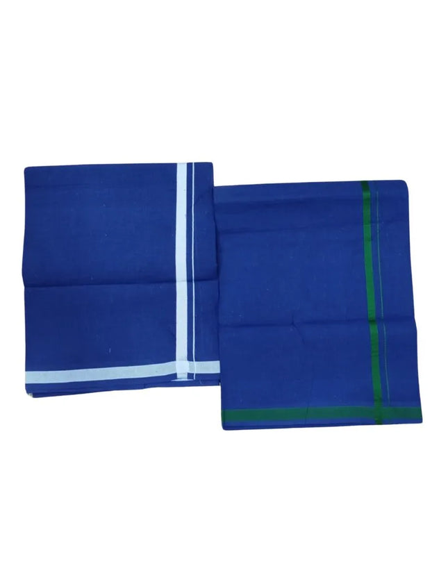 Men Cotton Blue Vindyhya Single Dhoti- 2M