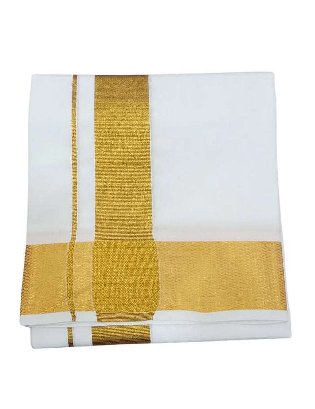 Men Cotton Butterfly 100K Jari Single Dhoti- 2M