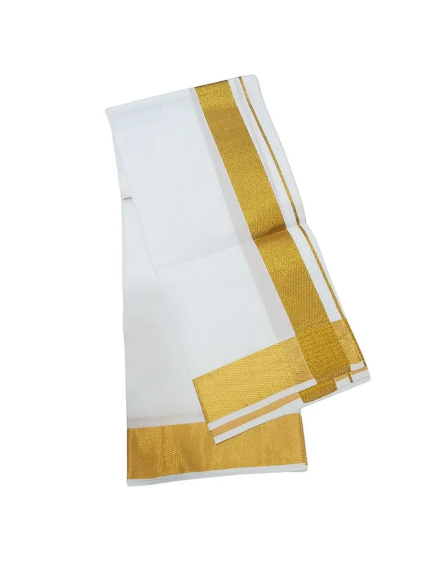 Men Cotton Butterfly 100K Jari Single Dhoti- 2M