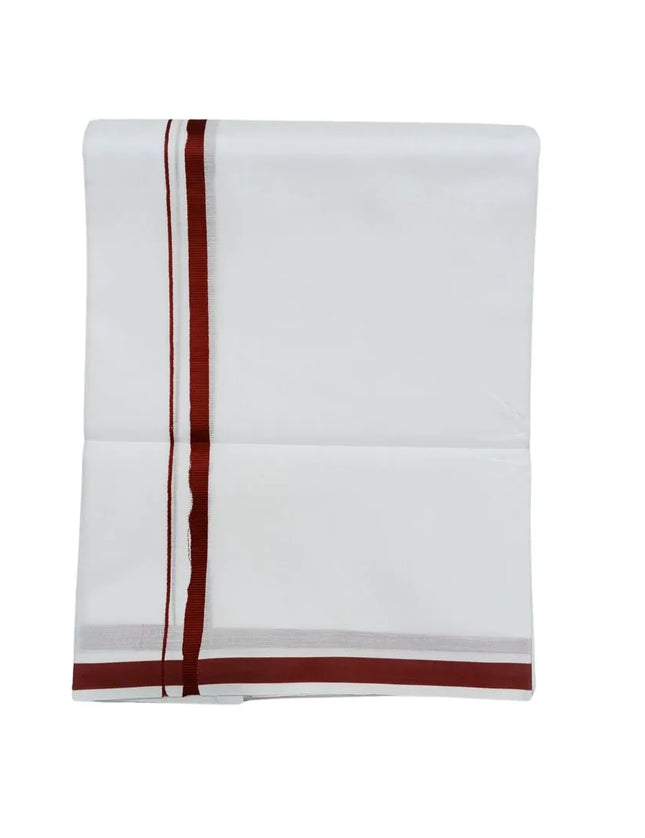 Men Cotton Chakra Gundanj Double Dhoti- 3.66m