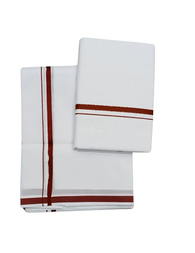 Men Cotton Chakra Gundanj Double Dhoti- 3.66m