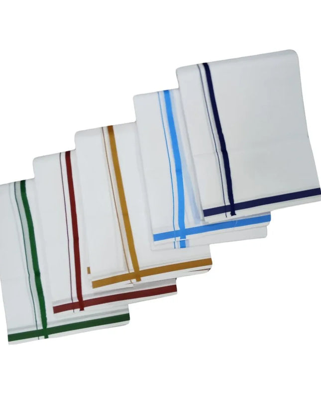 Men Cotton Chakra Gundanju Double Dhoti- 3.66m