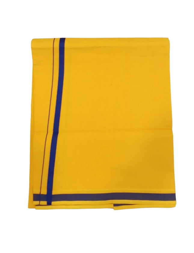 Men Cotton Colour Gundanju Border Single Dhoti- 2M