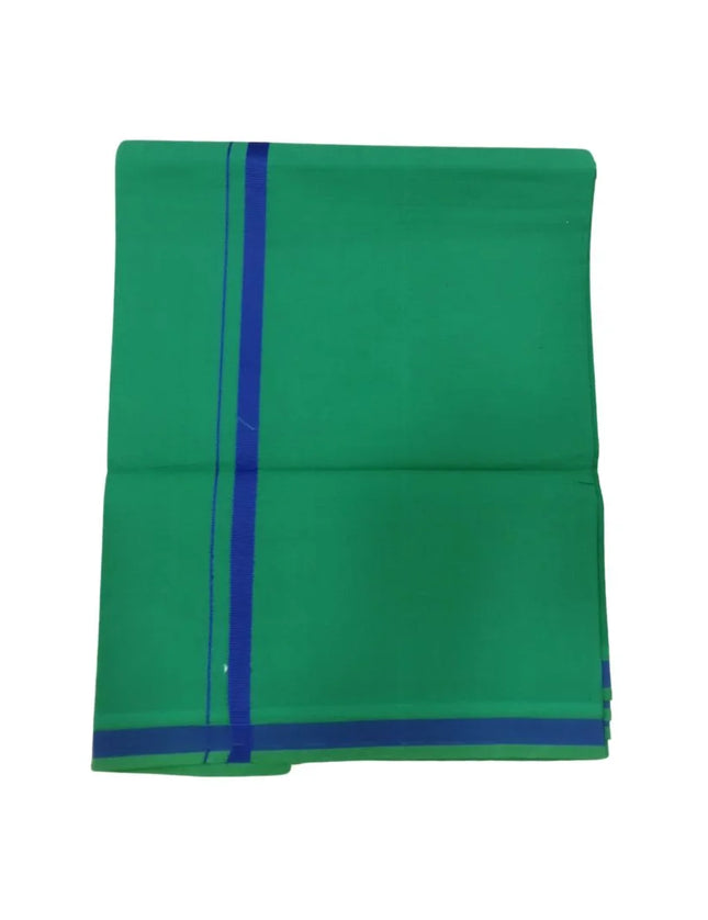 Men Cotton Colour Gundanju Border Single Dhoti- 2M