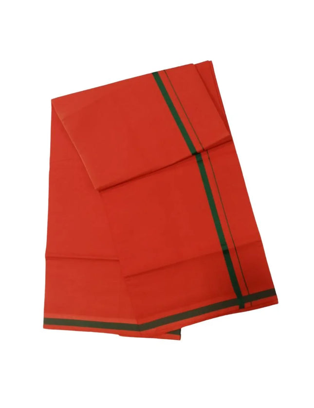 Men Cotton Colour Gundanju Border Single Dhoti- 2M