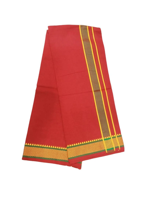 Men Cotton Colour Single Dhoti- 2M