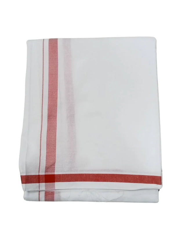 Men Cotton Gundanju Border Single Dhoti- 2M