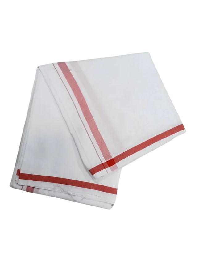 Men Cotton Gundanju Border Single Dhoti- 2M