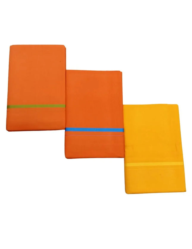 Men Cotton Gundanju Colour Single Dhoti- 2.25m