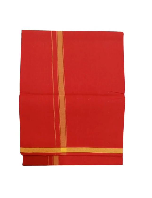 Men Cotton Gundanju Colour Single Dhoti- 2.50m