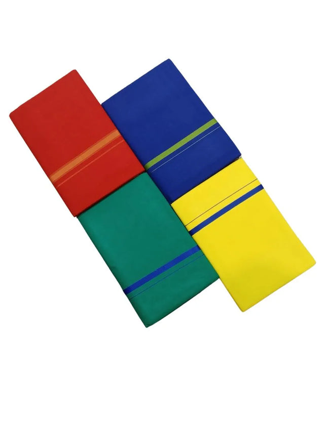 Men Cotton Gundanju Colour Single Dhoti- 2.50m