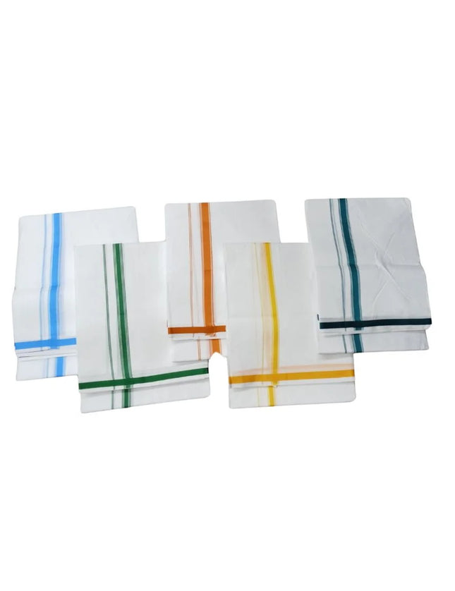 Men Cotton Gundanju Double Dhoti- 3.66m