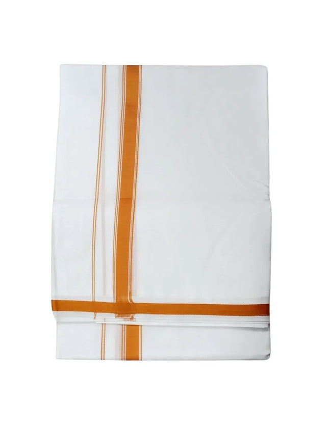 Men Cotton Gundanju Double Dhoti- 3.66m