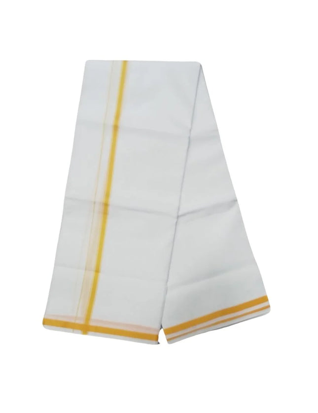 Men Cotton Gundanju Double Dhoti- 3.66m