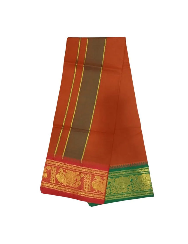 Men Cotton Jaquard Colour Single Dhoti- 2M