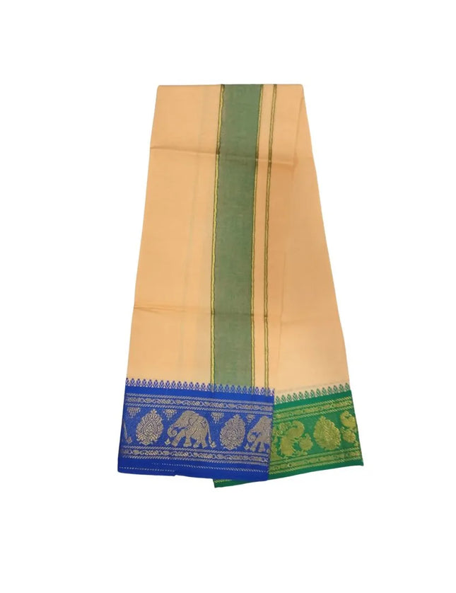 Men Cotton Jaquard Colour Single Dhoti- 2M