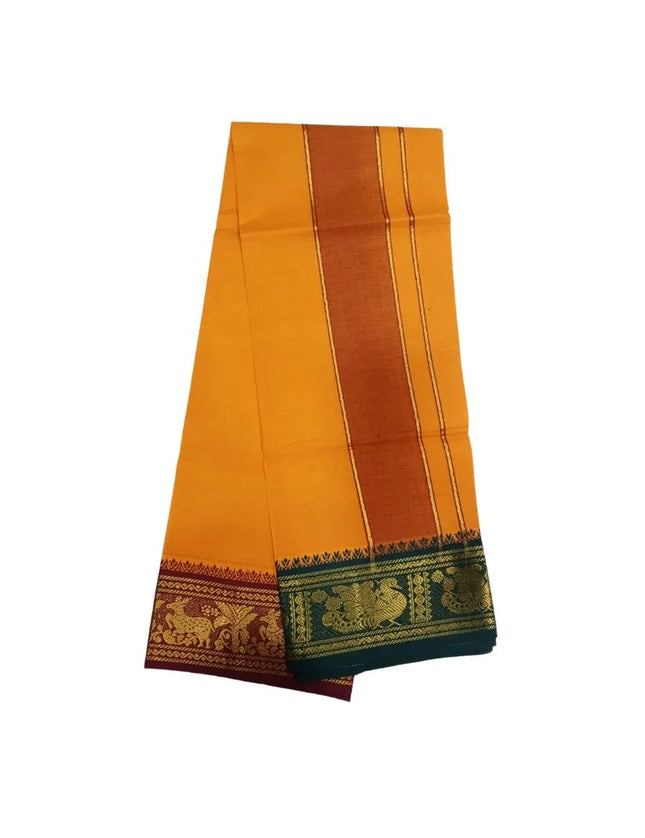 Men Cotton Jaquard Colour Single Dhoti- 2M