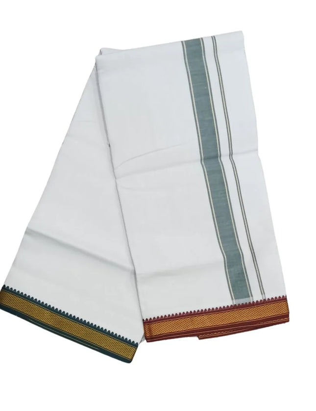 Men Cotton Mayil Kann Double Dhoti- 3.66m