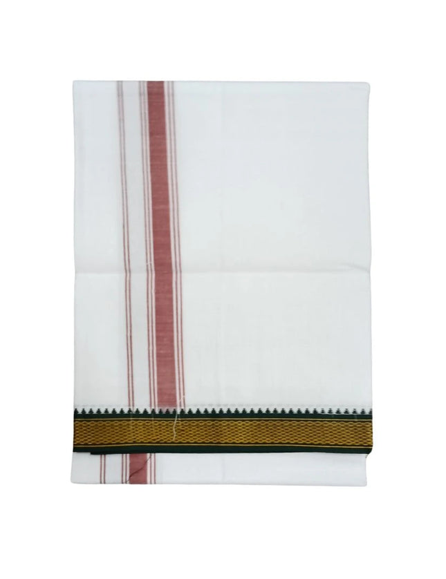 Men Cotton Mayilkann Single Dhoti- 2M