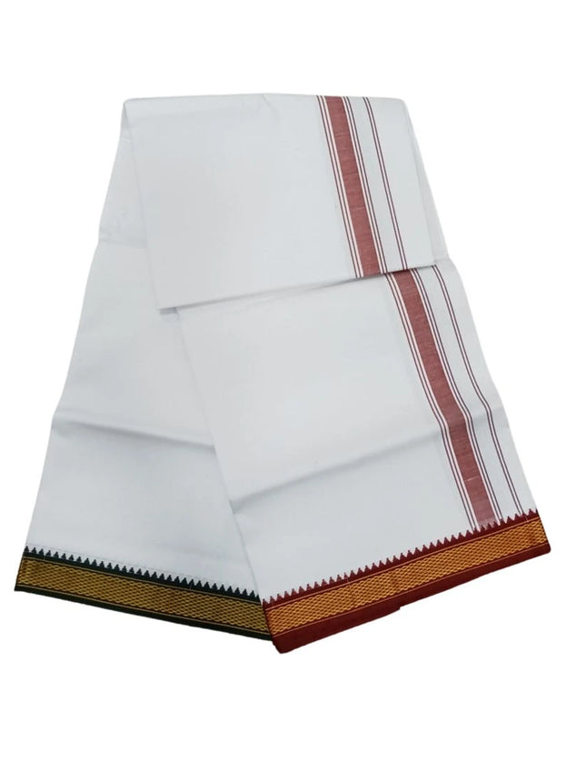 Men Cotton Mayilkann Single Dhoti- 2M
