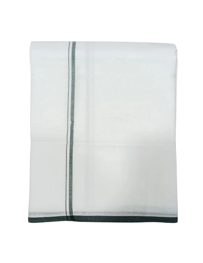 Men Cotton Orakkarai Bleached Double Dhoti- 3.60m