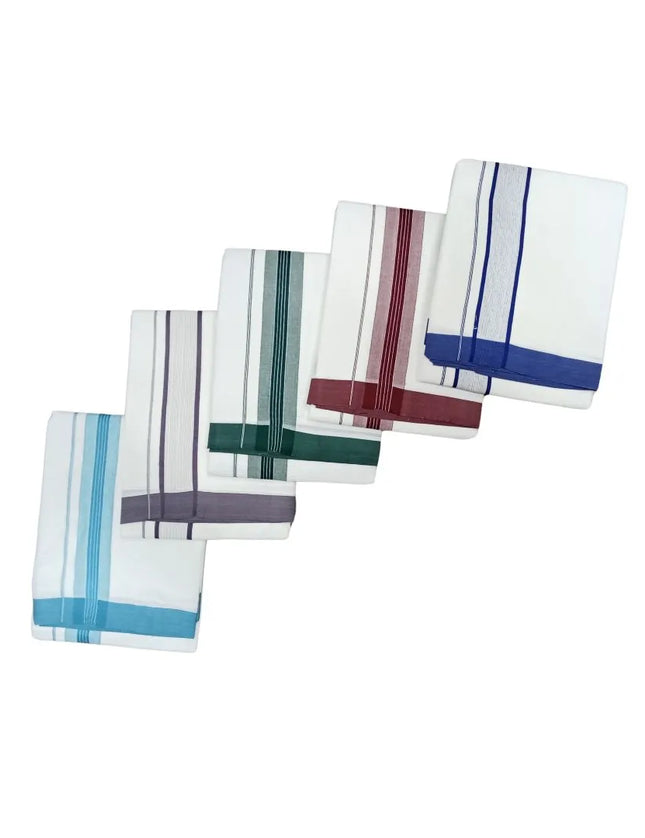 Men Pure Cotton Jari Mundi Panchakacham Dhoti-9x5