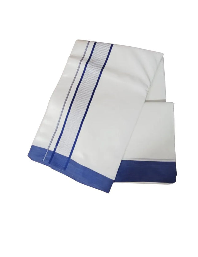 Men Pure Cotton Jari Mundi Panchakacham Dhoti-9x5