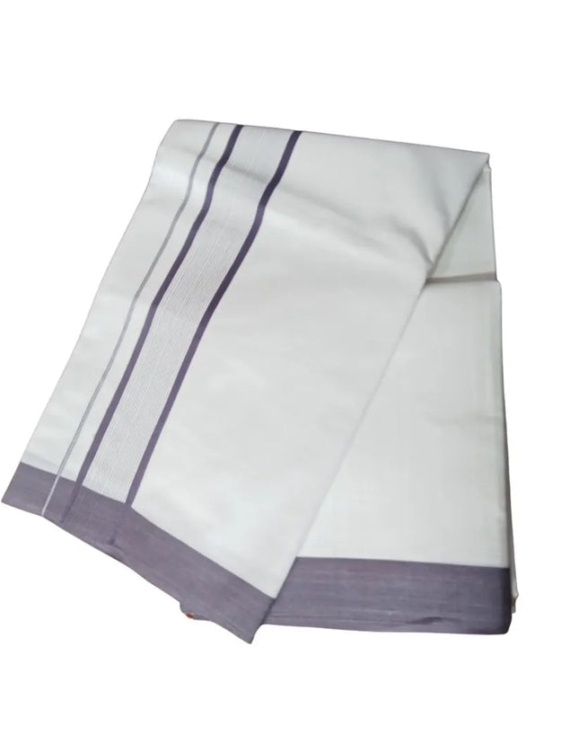 Men Pure Cotton Jari Mundi Panchakacham Dhoti-9x5