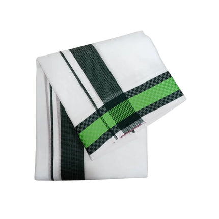Men Pure Cotton 3INCH Pattu Chess Panchakacham Dhoti-9x5