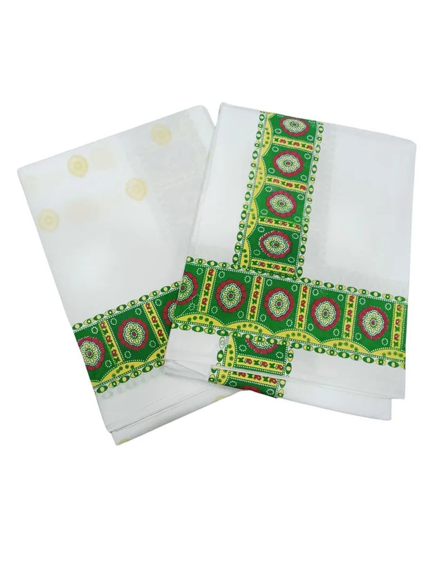 Men Pure Cotton Print Panchakacham Dhoti-9x5