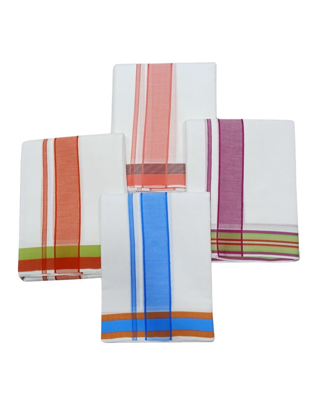 Men Pure Cotton D65 Fancy Seer Panchakacham Dhoti- 10x6