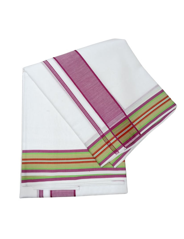 Men Pure Cotton D65 Fancy Seer Panchakacham Dhoti- 10x6