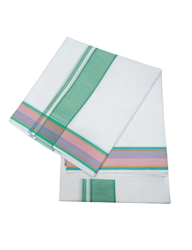 Men Pure Cotton D65 Fancy Seer Panchakacham Dhoti-9x5