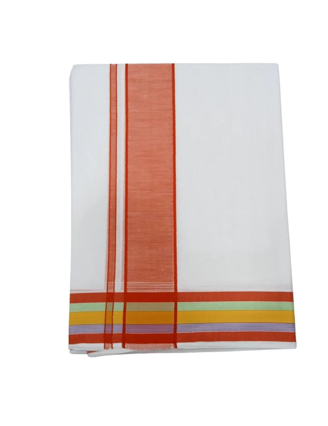 Men Pure Cotton D65 Fancy Seer Panchakacham Dhoti-9x5