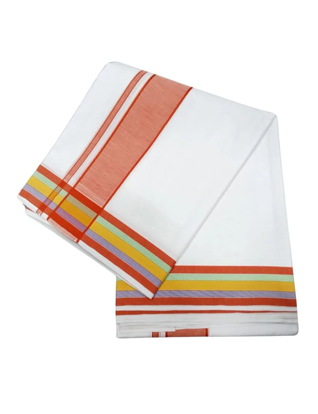 Men Pure Cotton D65 Fancy Seer Panchakacham Dhoti-9x5