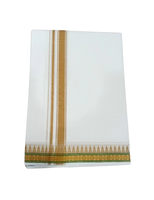 Men Pure Cotton D66 Mokku Ruthuratch Panchakacham Dhoti-9x5
