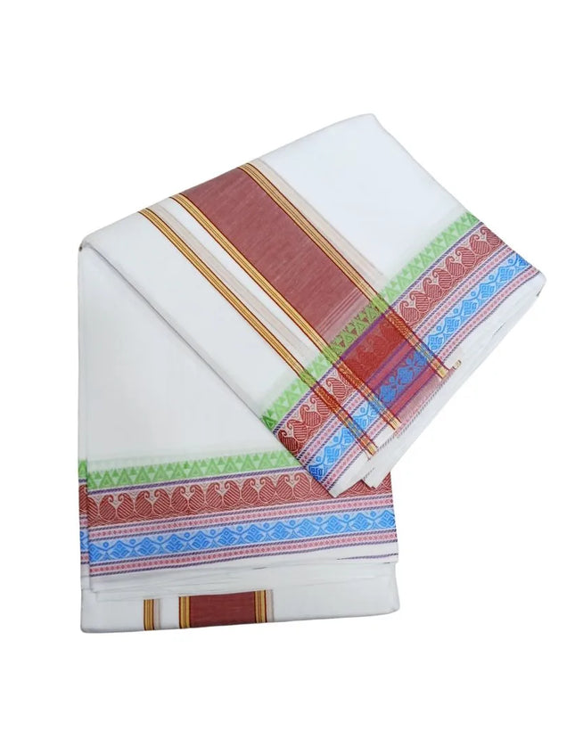 Men Pure Cotton D88 Group Panchakacham Dhoti- 10x6